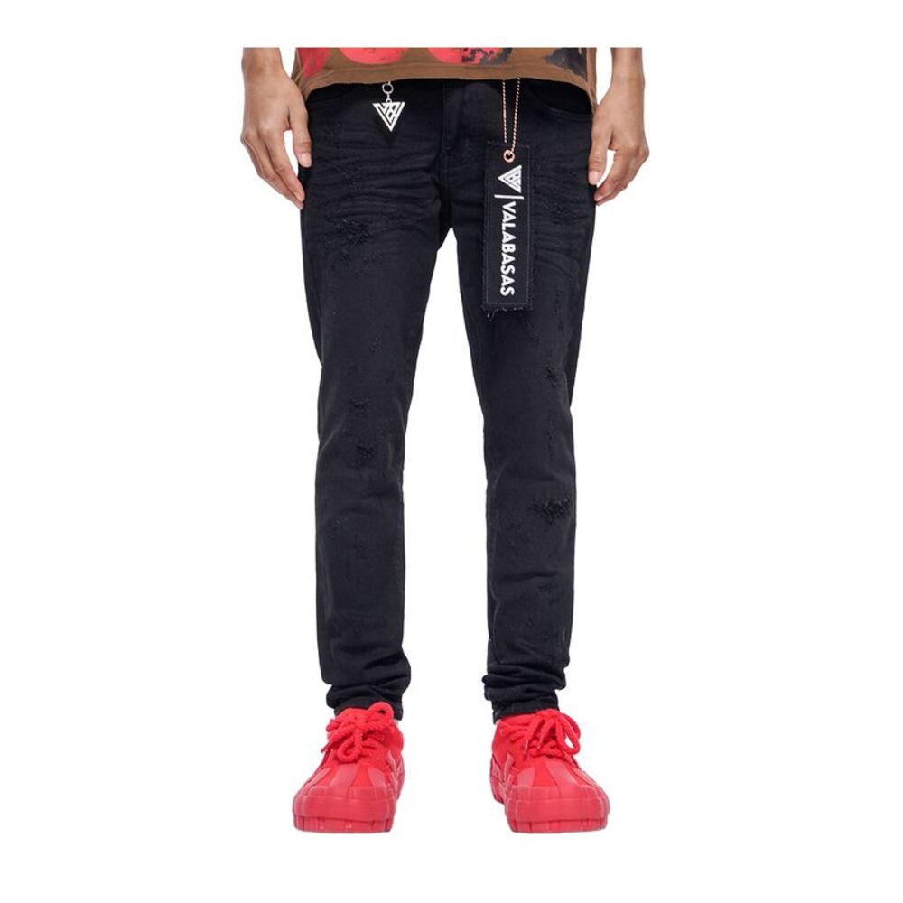 Valabasas Skinny Fit Jeans Collage Mens Grey VLBS-VJ1-1011
